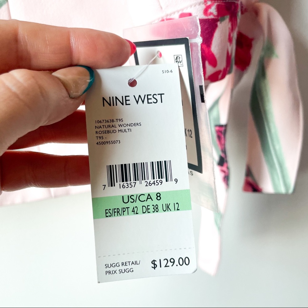 NWT Nine West Floral Tie Sleeve Blazer Jacket - Picture 8 of 8